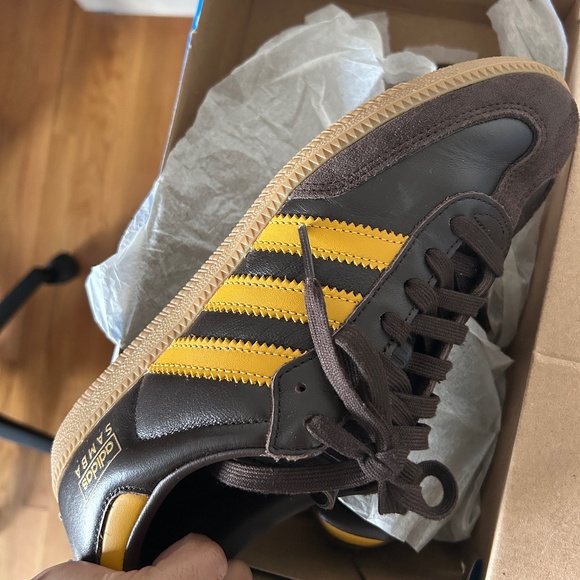 Adidas Samba Brown/Yellow - Picture 1 of 5